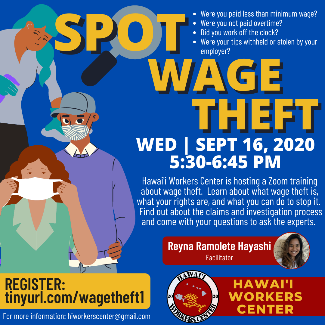 Wage Theft Hawai I Workers Center